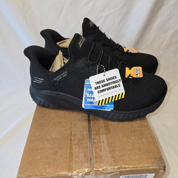 Skechers Slip-ins: BOBS Sport Squad Chaos Black, Women's Size 7, New w/o org box - Picture 3 of 8